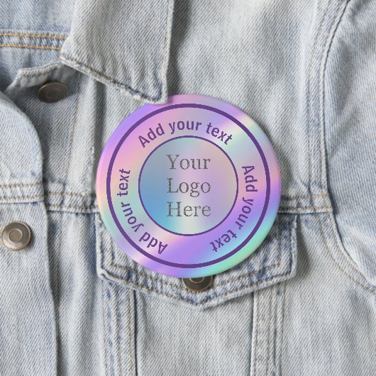 Ontwerp uw eigen aangepaste moderne logo zakelijk ronde button 4,0 cm (In situ)