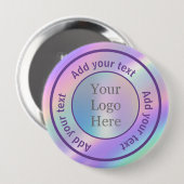 Ontwerp uw eigen aangepaste moderne logo zakelijk ronde button 4,0 cm (Voorkant /achterkant)