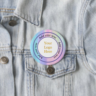 Ontwerp uw eigen aangepaste moderne logo zakelijk ronde button 7,6 cm