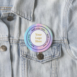 Ontwerp uw eigen aangepaste moderne logo zakelijk  ronde button 7,6 cm
