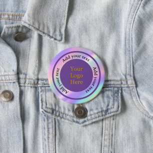 Ontwerp uw eigen aangepaste moderne logo zakelijk ronde button 7,6 cm