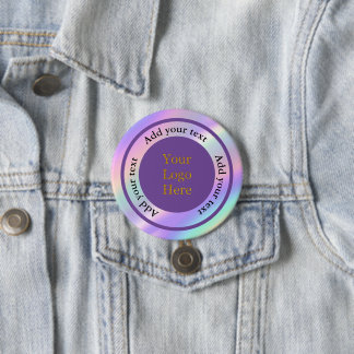Ontwerp uw eigen aangepaste moderne logo zakelijk  ronde button 7,6 cm