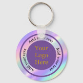 Ontwerp uw eigen aangepaste moderne logo zakelijke sleutelhanger (Achterkant)