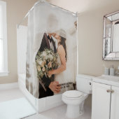 Ontwerp uw eigen aangepaste naam van de huwelijksf douchegordijn (In situ)