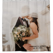 Ontwerp uw eigen aangepaste naam van de huwelijksf douchegordijn (Voorkant)