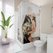 Ontwerp uw eigen aangepaste naam van de huwelijksf douchegordijn