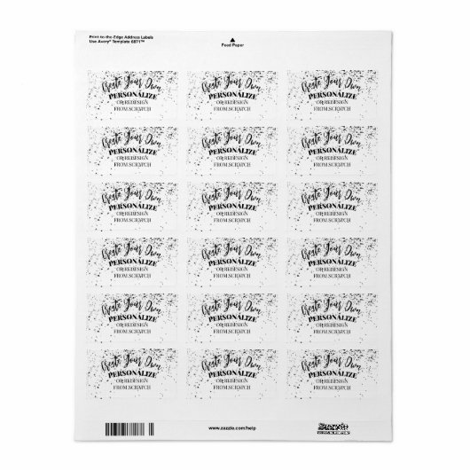 Ontwerp uw eigen aangepaste ontwerp etiket (Full Sheet)