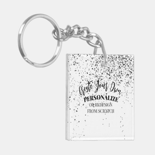 Ontwerp uw eigen aangepaste ontwerp sleutelhanger (Voorkant Links)