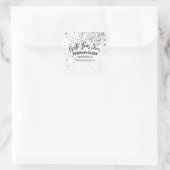 Ontwerp uw eigen aangepaste ontwerp vierkante sticker (Tas)