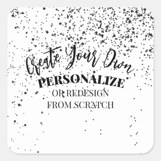 Ontwerp uw eigen aangepaste ontwerp vierkante sticker (Voorkant)