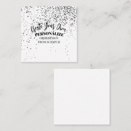 Ontwerp uw eigen aangepaste ontwerp vierkante visitekaartje (Voorkant / Achterkant)