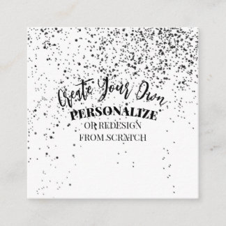 Ontwerp uw eigen aangepaste ontwerp vierkante visitekaartje