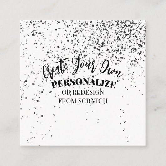 Ontwerp uw eigen aangepaste ontwerp vierkante visitekaartje (Voorkant)