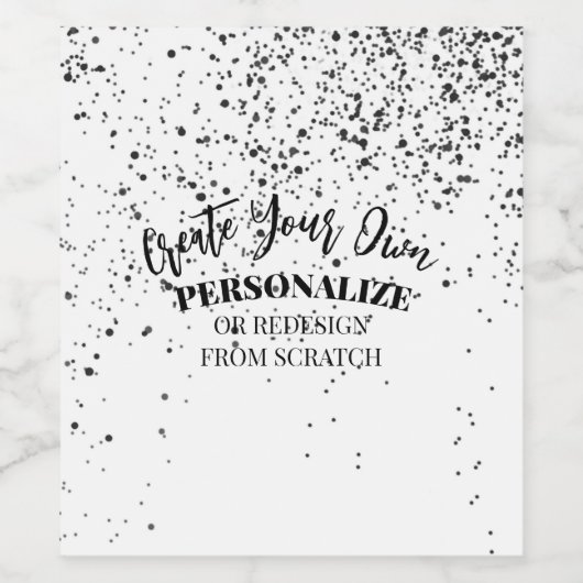 Ontwerp uw eigen aangepaste ontwerp wijn etiket (Enkel label)