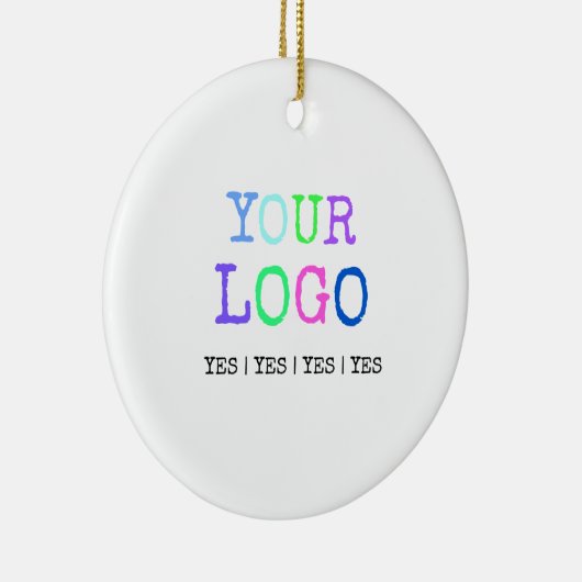 Ontwerp uw eigen aangepaste persoonlijke Logo Keramisch Ornament (Rechts)