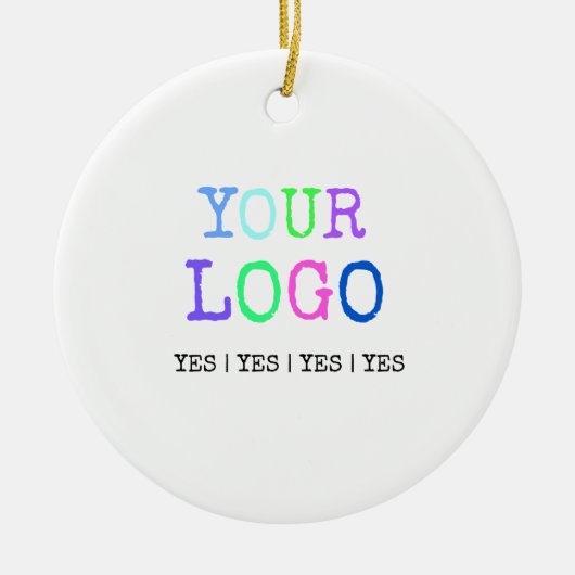 Ontwerp uw eigen aangepaste persoonlijke Logo Keramisch Ornament (Voorkant)