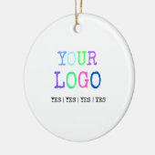 Ontwerp uw eigen aangepaste persoonlijke Logo Keramisch Ornament (Links)