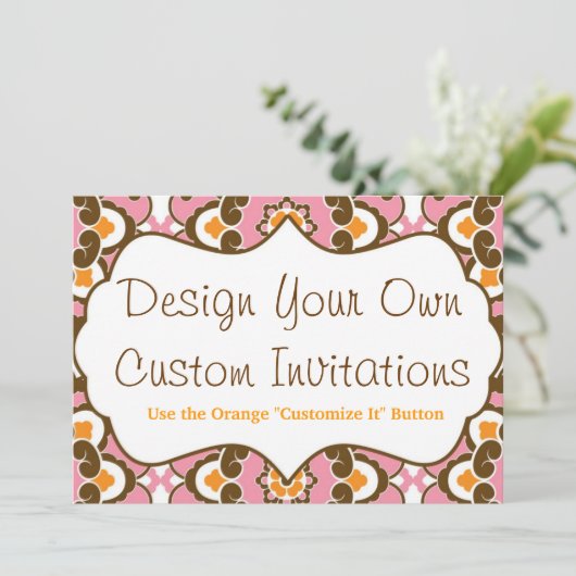 Ontwerp uw eigen aangepaste persoonlijke uitnodigi kaart (Staand voorkant)