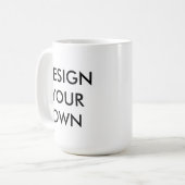 Ontwerp uw eigen aangepaste, persoonlijke witte Mo Koffiemok (Voorkant links)