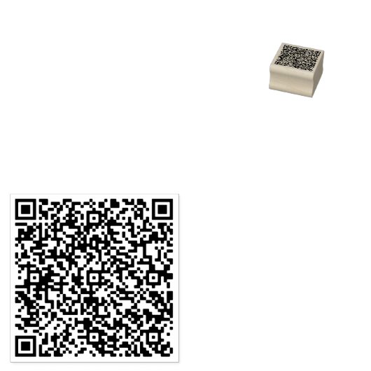 Ontwerp uw eigen aangepaste QR-code rubberen stemp Rubberstempel (Gestempeld)