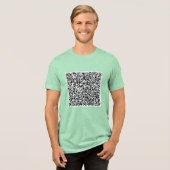 Ontwerp uw eigen aangepaste QR-code Scan Info Grap Tri-Blend Shirt (Voorkant volledig)