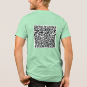 Ontwerp uw eigen aangepaste QR-code Scan Info Grap Tri-Blend Shirt (Achterkant)