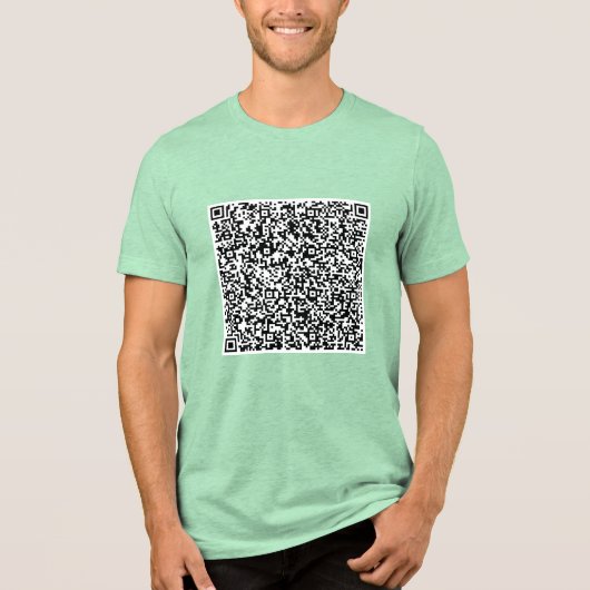 Ontwerp uw eigen aangepaste QR-code Scan Info Grap Tri-Blend Shirt (Voorkant)