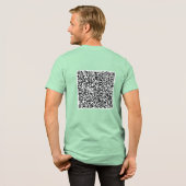 Ontwerp uw eigen aangepaste QR-code Scan Info Grap Tri-Blend Shirt (Voorkant)