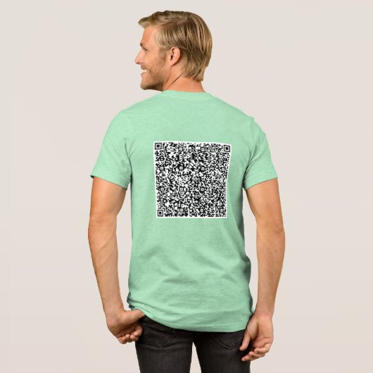 Ontwerp uw eigen aangepaste QR-code Scan Info Grap Tri-Blend Shirt (Voorkant)