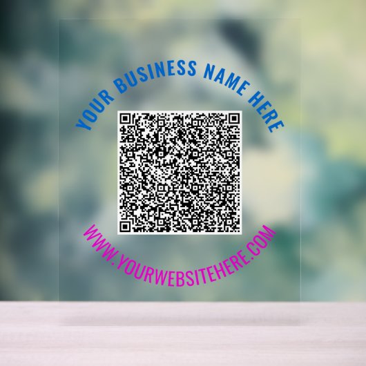 Ontwerp uw eigen aangepaste QR-code tekst Acryl te Bord (Neutraal)