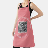 Ontwerp uw eigen aangepaste QR-code Tekstkleuren S Schort (Insitu)