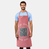 Ontwerp uw eigen aangepaste QR-code Tekstkleuren S Schort (Gedragen)