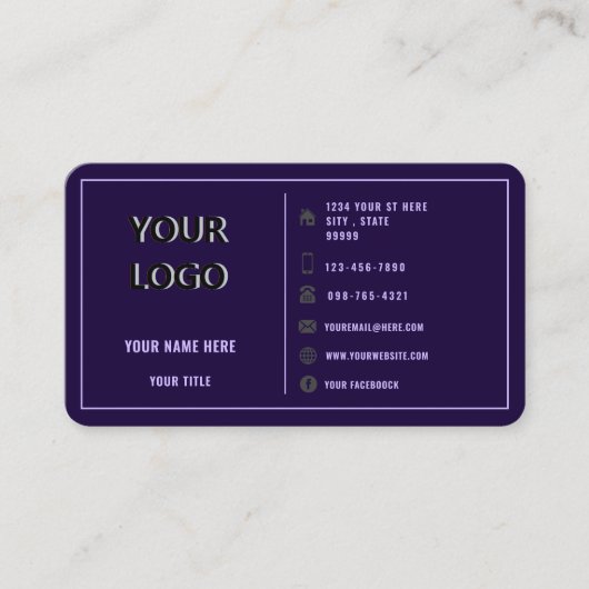 Ontwerp uw eigen aangepaste sjabloon voor visiteka visitekaartje (Voorkant)