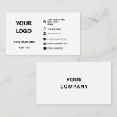 Ontwerp uw eigen aangepaste sjabloon voor visiteka visitekaartje (Voorkant / Achterkant)