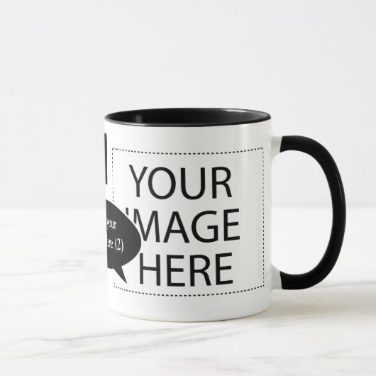 Ontwerp uw eigen aangepaste spraakbubbels in koffi mok (Rechts)