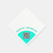 Ontwerp uw eigen aangepaste tekst en QR-code serve Servet (Hoek)