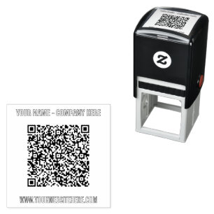 Ontwerp uw eigen aangepaste tekst QR code stempel
