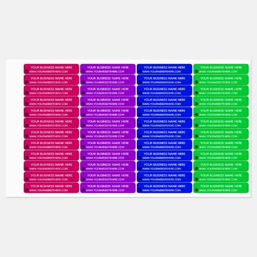 Ontwerp uw eigen aangepaste tekstkleur bedrijfslab labels (Vel)