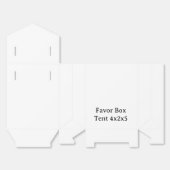 Ontwerp uw eigen aangepaste Tent 4x2x5 Bedankdoosjes (Ongevouwen)