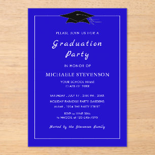 Ontwerp uw eigen acryl Afstuderen uitnodiging