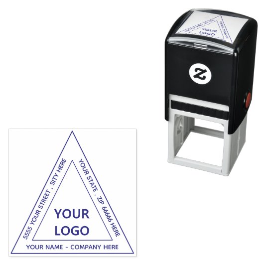 Ontwerp uw eigen adres driehoek stempel Sjabloon (In situ)