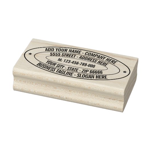 Ontwerp Uw Eigen Adres Ovaal Rubber Stempel (Stempel)