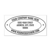 Ontwerp uw eigen adres Oval Rubber Stamp Sjabloon Rubberstempel (Afrduk)