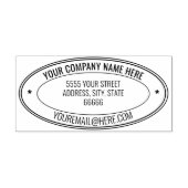 Ontwerp uw eigen adres Oval Stamp Sjabloon Zelfinktende Stempel (Design)