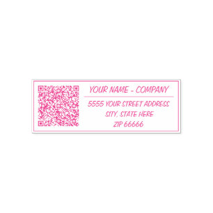 Ontwerp uw eigen adres QR code stempel voorbeeld