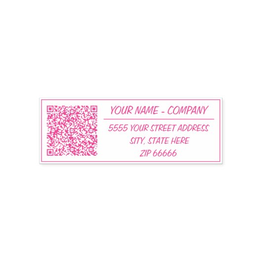 Ontwerp uw eigen adres QR code stempel voorbeeld (Design)