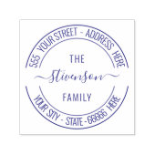 Ontwerp uw eigen adres rond zelfinkkend stempel (Design)