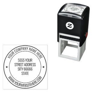 Ontwerp uw eigen adres ronde stempel Sjabloon