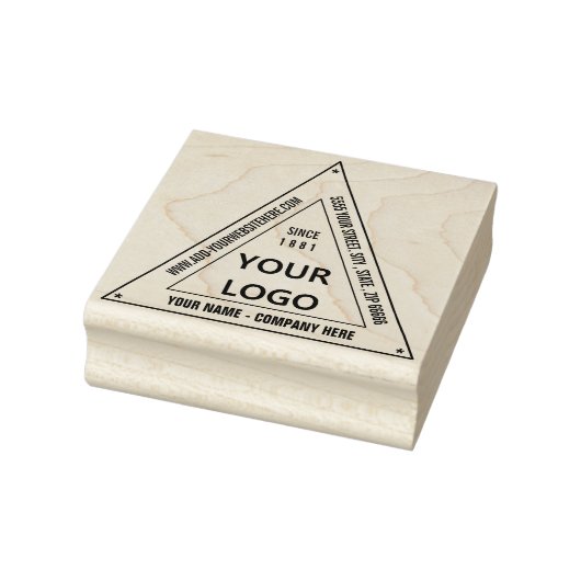 Ontwerp uw eigen adres Triangle Rubber Stamp Rubberstempel (Stempel)
