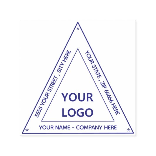 Ontwerp uw eigen adresdriehoek zelfinktstempel  zelfinktende stempel (Design)